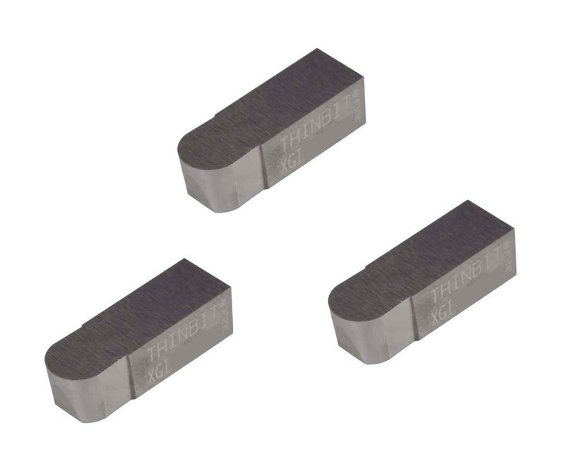 LITTLEBIT THINBIT 3 Pack XGI250HSFR 0.250" Width 0.250" Depth, Uncoated High Speed Steel, Full Radius, Grooving Insert for Plastics, Composites, Abusive Cutting Conditions and Low RPM Cutting - Image 1